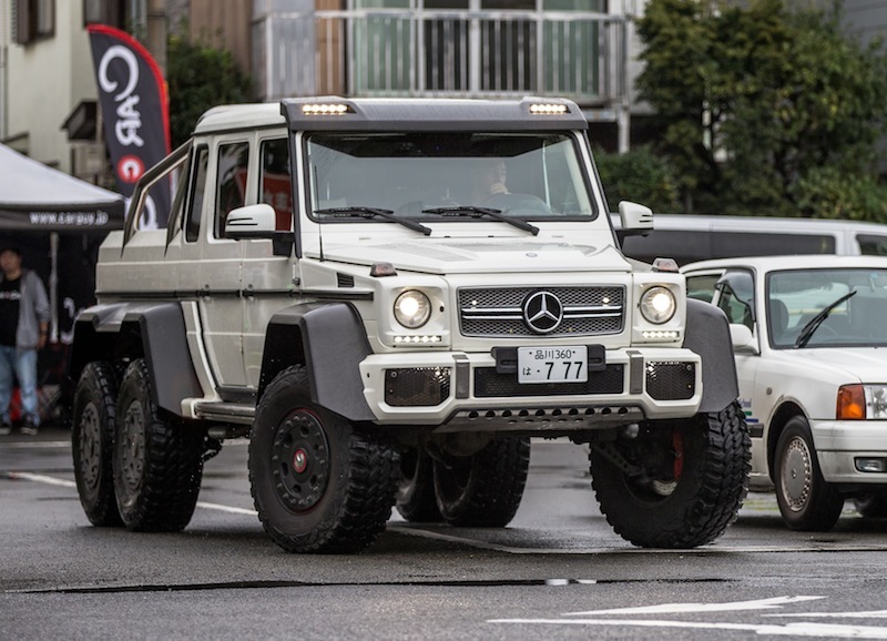 カーガイ木村さんのG63 AMG 6×6。昨年のイベントでは奇遇にも教習所を走行