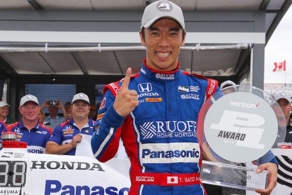 日本人初のインディ500優勝後、変わらぬ速さで予選PPを2回獲得した琢磨。シーズン2勝目、チャンピオン獲得はならなかったが、年間8位は自己ベスト