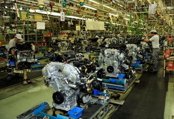  VQ、VRエンジンが年／約56万基が生産されている日産自動車いわき工場<br>