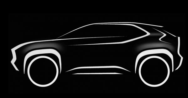 2020年1月14日に欧州トヨタが発表したコンパクトなクロスオーバーSUVのイラスト
