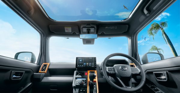 全車標準装備となるスカイフィールトップは、スーパーUV＆IRカットガラスが使用されているので、夏場の日中に開けていても暑さは感じにくいという