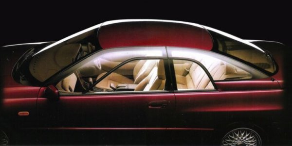 アルシオーネSVXの特徴の一つ、国産車初のミッドフレームウィンドウ