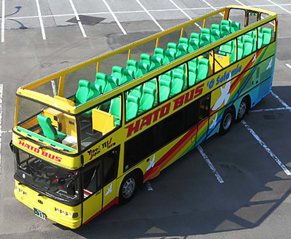 2009年 オー・ソラ・ミオ。ドイツ、ドレクメーラー・メテオールのルーフをカットした2階建てバス1号車