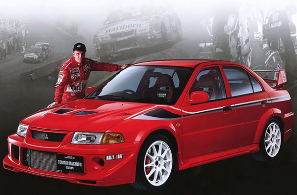 ランエボVI トミ・マキネンエディション。WRCでランエボを操り、1996年～1999年の4年連続でドライバーズタイトルを獲得したトミ・マキネンの名がついた特別仕様車