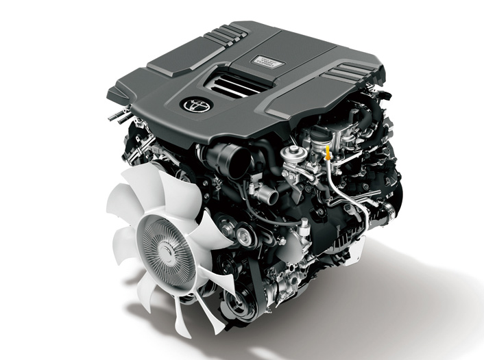 新開発されたV6、3.3Lディーゼルターボエンジン。最高出力306ps、最大トルク71.4kgm