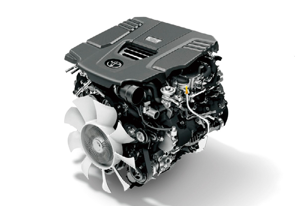 エンジン各部の構造を最適化したディーゼルエンジン。高出力と好燃費を両立