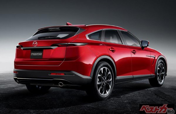 CX-8の後継モデルと目されるCX-80の予想CG。7人乗り3列シートの大型SUVで、直6FRプラットフォームを採用する可能性が高い