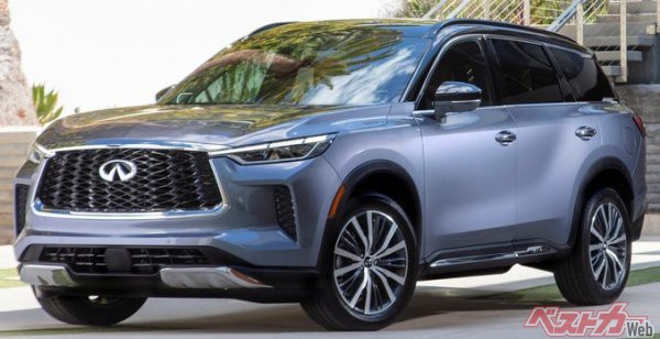 北米インフィニティのラインアップは、セダンのQ50、クーペのQ60、SUVのQX50、QX55、Q60、そしてフルサイズSUVのQX80の6車種。写真は2021年6月にフルモデルチェンジした新型のQX60