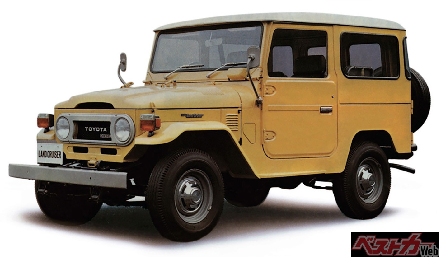 FJ40型ランドクルーザー。1960年にデビューしモデル改良を受けながら70系がデビューする1984年まで生産された