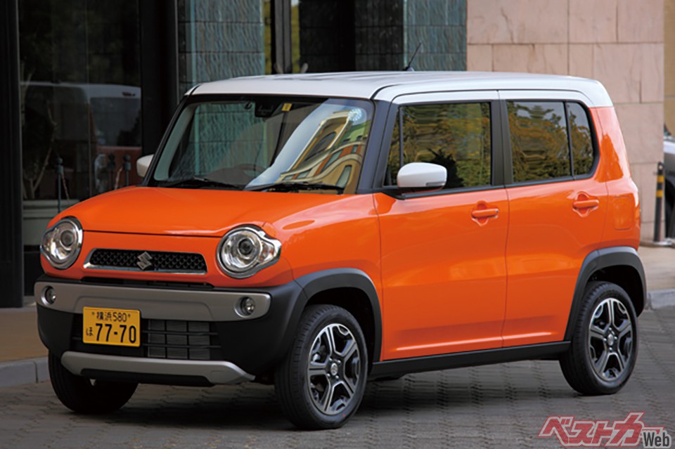 第2位:初代ハスラー(2014年)。SUVの味を加えたカジュアルなデザインの軽クロスオーバーカーで、大ヒットした