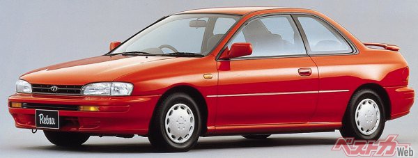 2ドアクーペのインプレッサ「リトナ」。日本では販売不振のため、WRX Type R STiと入れ替わる形で廃止されたが、リトナがなければ22Bも誕生しなかったかもしれない