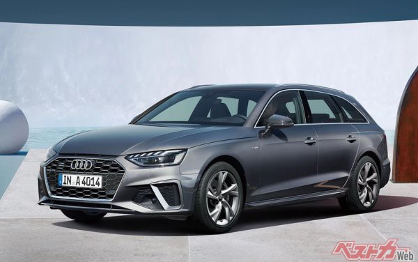 現行型のアウディA4アバント。ハイパフォーマンスの450psを誇るアウディRS4アバントもラインナップする