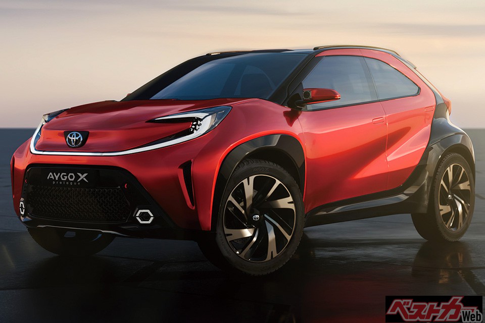 2021年11月5日、トヨタが欧州で正式発表したアイゴX(クロス)。アイゴはトヨタの欧州専売コンパクトカーだが、このアイゴXも欧州専売となる計画。エクステリアのデザインイメージはアイゴというよりもヤリスの面影を感じさせる。フロントマスクが印象的だ