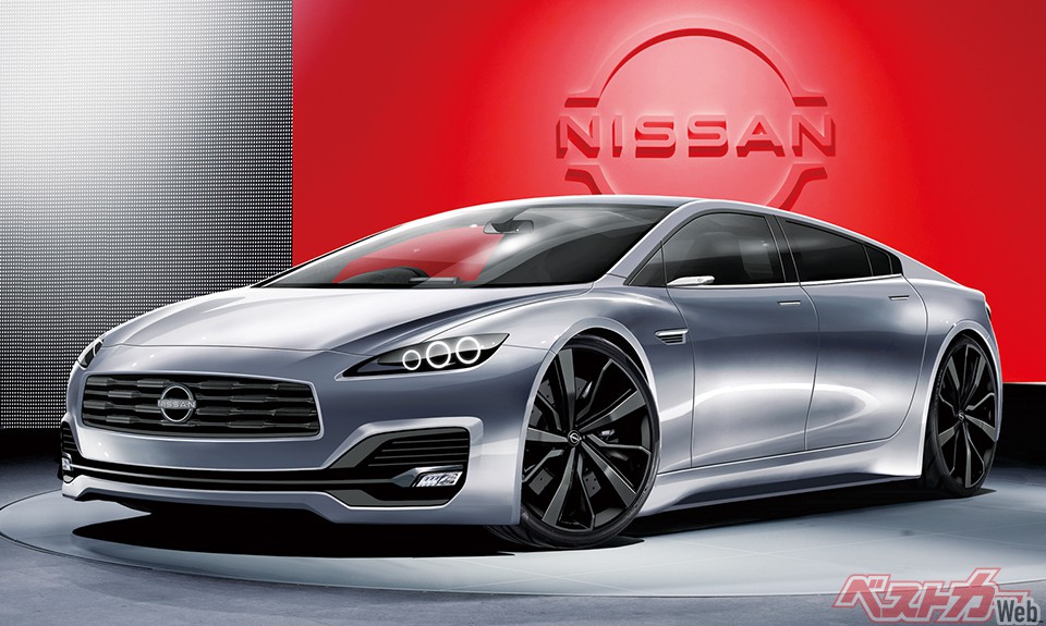 新型スカイラインにはSUVも設定されることになるハズだが、セダンも継続される(画像はベストカー編集部による予想CG)