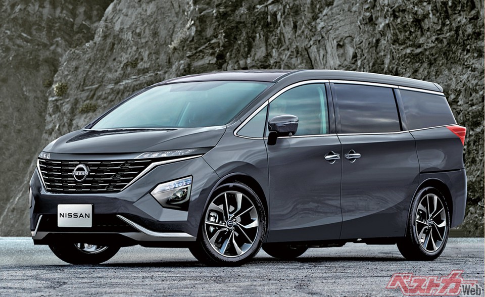 アルファードとの一騎打ちに改めて名乗りを上げるNEWエルグランド(画像はベストカー編集部による予想CG)