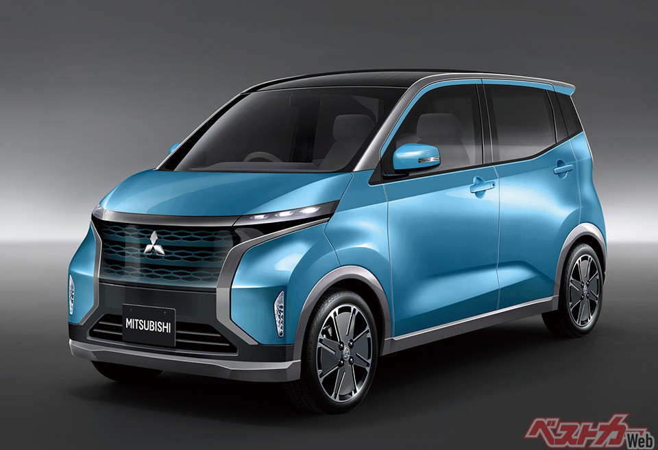 日産は2019年の東京モーターショーで軽EVコンセプトのIMkを発表。その市販モデルがついにデビュー(画像はベストカー編集部による予想CG)