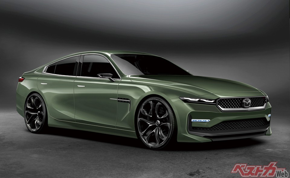 新開発FRプラットフォームによる上質な走り味に期待!!(画像はベストカー編集部による予想CG)