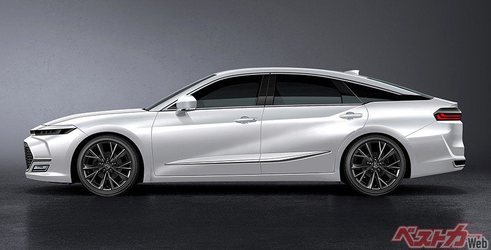 次期型トヨタクラウン(画像はベストカー編集部による予想CG)