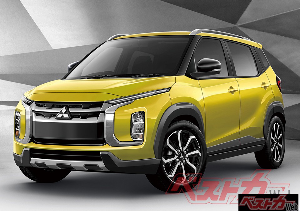 日産モデルは「ミニキックス」のイメージ、三菱モデルは「パジェロミニ」か?(画像はベストカー編集部による予想CG)