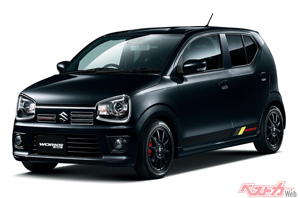 スズキ アルト ワークス ターボRSをベースに、アクセルレスポンスを高め、専用開発の5MTまたは専用チューンの5速AGSを組み合わせた下町ロケット。前後ダンパーも専用設計のKYB製だ