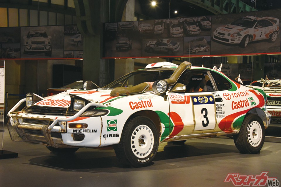 2016年にメガウェブで開催されたイベントに展示されていたレストア前の姿。ラリーのダメージが残っていた