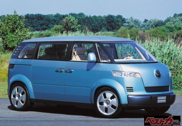 タイプ2復活最初のコンセプトモデル、マイクロバスコンセプト(2001年)。衝突安全性確保の為、鼻は長くなったが、丸みを帯びたフロントマスクにT2のアイデンティティを感じるデザインだ