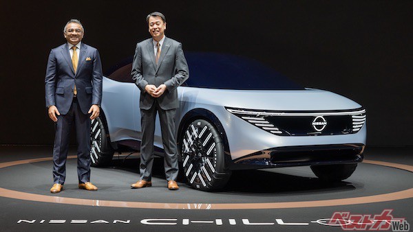 真に持続可能な企業となることを目指す長期ビジョン「Nissan Ambition 2030」を発表。写真のコンセプトカーはクロスオーバータイプのチルアウト