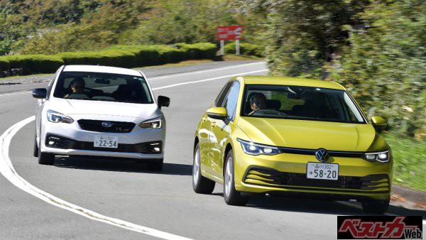 VWゴルフ&スバルインプレッサスポーツSTI Sport