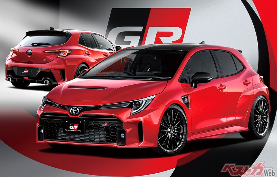 トヨタ カローラスポーツGR。GRヤリスのような専用ボディではないが、だからこそベース車同等の実用性を確保できている。今も開発は進んでいる(画像はベストカー編集部による予想CG)