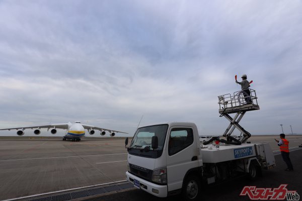 中部国際空港、セントレアへの飛来実績が比較的多いAn-225。2020年6月3日の飛来が最後となってしまうのか？(画像:中部国際空港株式会社Twitterより)