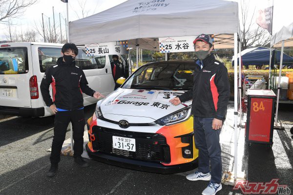 GR Garage東京からは長山 等＆水谷大介組（GR東京レーシング GR Yaris RS）が出場。ドライバー＆コ・ドライバーは社員が務めている