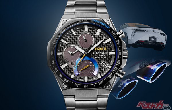 カシオとTOM’Sがコラボした腕時計「TOM’S Limited Edition EQB-1100TMS」を販売。このコラボによってラグジュアリーな仕上がりになっている