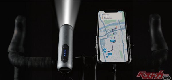 夜間の自転車走行を安全・快適に！点灯しながらスマートフォンの充電もできる自転車用LEDライト2種類を新発売