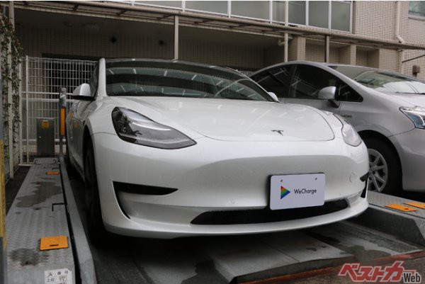 ユビ電、「WeCharge」電気自動車充電サービスが、日栄インテックの機械式駐車装置と連携