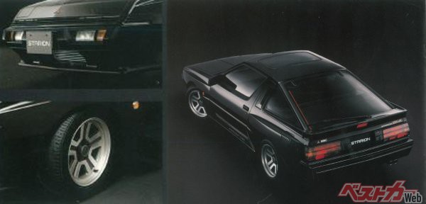 三菱が80年代に発売したスポーツクーペ、スタリオン。FRの駆動方式にサイバーなデザイン、ターボエンジンなどで人気を誇った