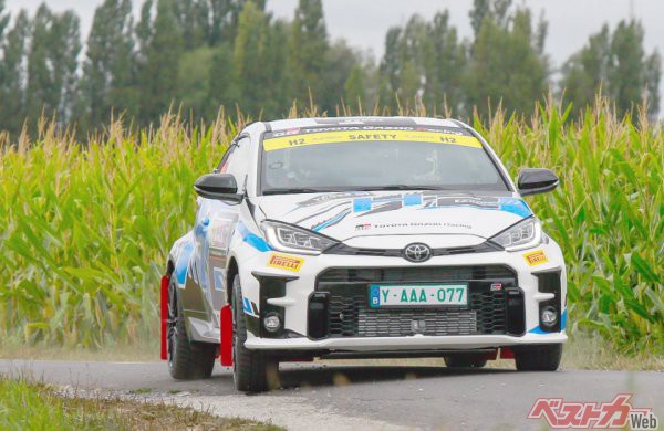 GRヤリス（水素エンジン搭載車）が、海外の公道で初めて走った。WRCのコースを走るというところが「ひとつの可能性」として未来を感じさせる