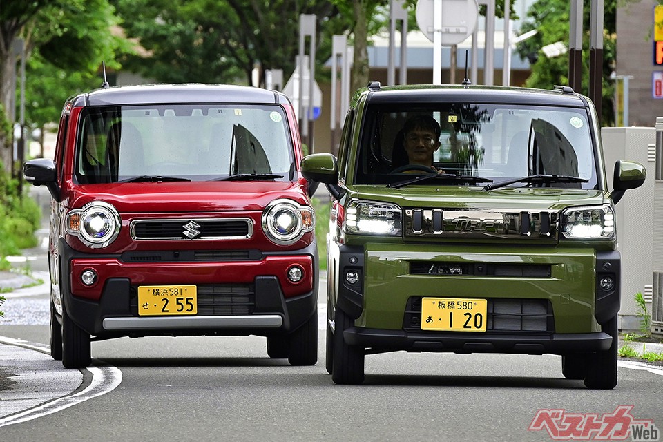 軽自動車2大巨頭が全面対決!!　ダイハツ タフトvsスズキ ハスラー