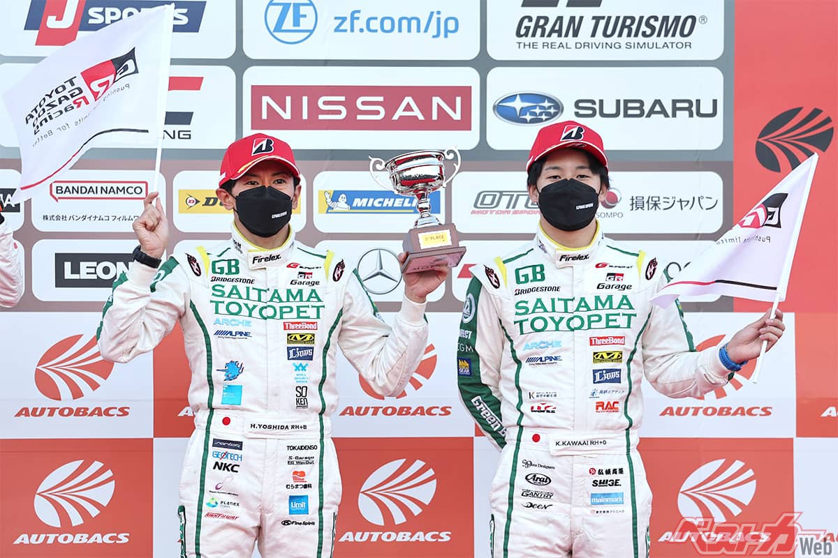 GT300クラスでは埼玉トヨペットGB GR Supra GT 52号車の吉田 広樹／川合 孝汰組が3位表彰台を獲得