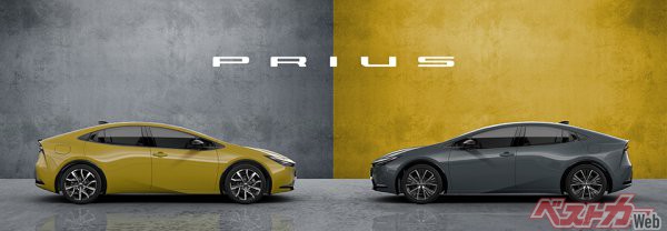 2022年11月16日に公開された新型トヨタ プリウス。長く、低くというスタイルが精悍な印象だ