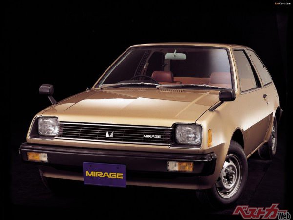 1978年に登場した初代ミラージュの3ドアハッチバック。三菱車初のFFモデルとして登場した