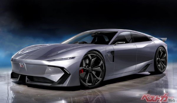 ベストカー編集部製作の次期型GT-Rの予想CG。電動車として新たに生まれ変わって登場する！