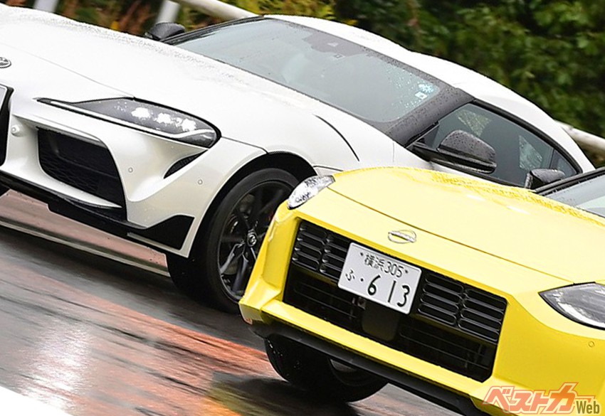 日本が誇る2台のスポーツカー超豪華競演！　スープラvsZ 雨の中のゼロヨン頂上決戦!!!