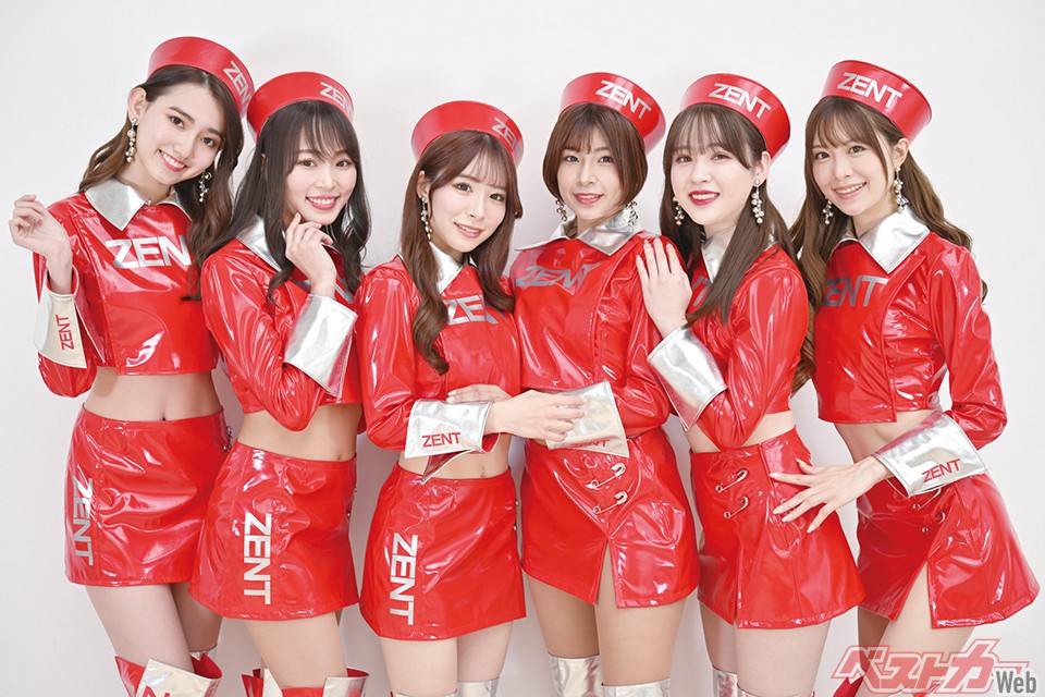 ZENT sweeties 左から黒木麗奈、亀澤杏菜、花乃衣美優、藤井マリー、ナタリア聖奈、松田 蘭