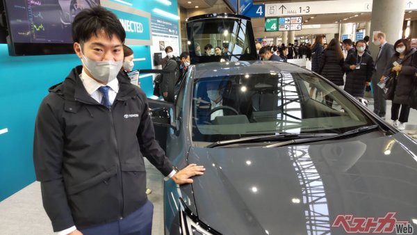 新型プリウスUグレードの開発を担当したトヨタのBR-VC推進室アップグレード事業グループ主任次世代中古車プロジェクトチームの竹田真一氏