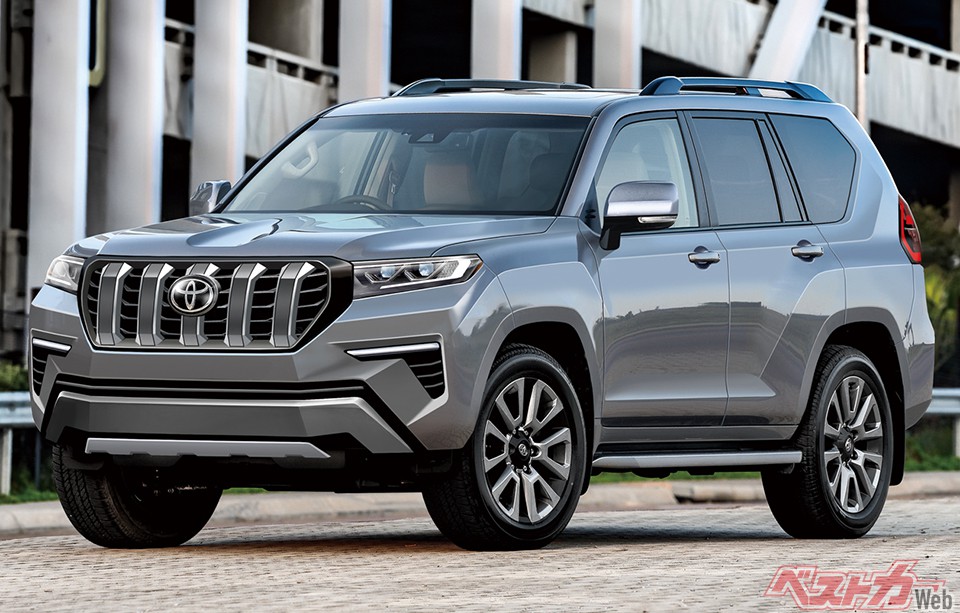 トヨタ ランドクルーザープラド(2023年夏登場予定・画像はベストカーによる予想CG)