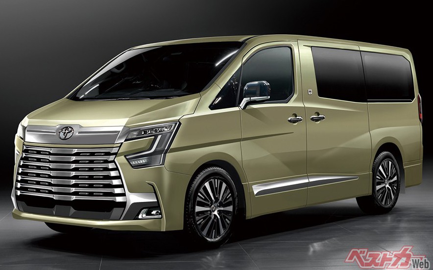 トヨタ大型ミニバン(2023年秋登場予定・画像はベストカーによる予想CG)。現時点でエクステリアデザインは予想の段階だが、高質感をアピールするはず
