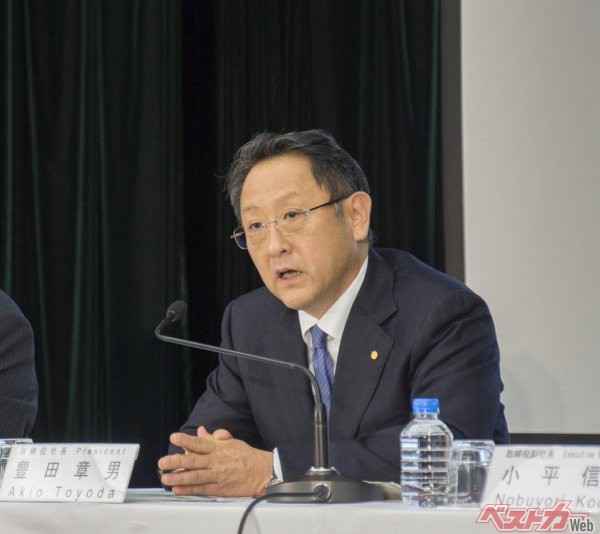 2014年決算発表時の豊田章男社長