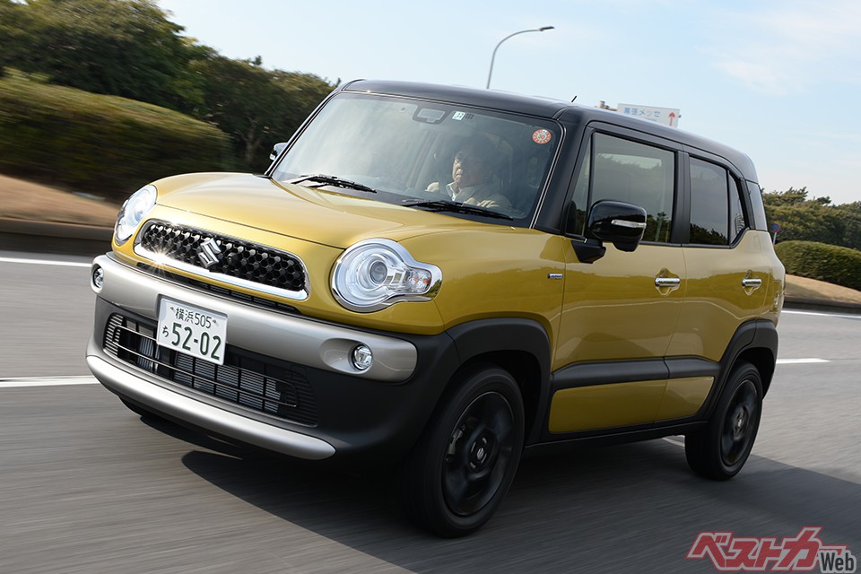 スズキ クロスビー。スズキの小型SUVでかわいい雰囲気のデザインは今でも新鮮さを失っていない(184万300~224万5100円)