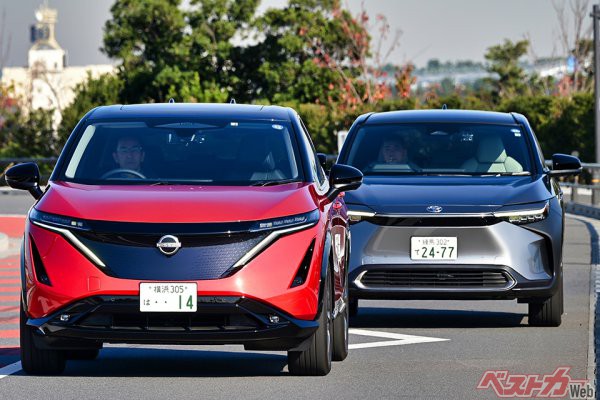 日産 アリアとトヨタ bZ4X。現在の日本を代表するBEVが対決