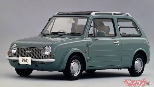 1991年〜1996年まで販売された日産パオ。現在の中古車相場は、約39万〜約340万円